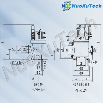 NuoXuTech GDQ-J-A Pneumatic High Vacuum Flapper Valve photo-2