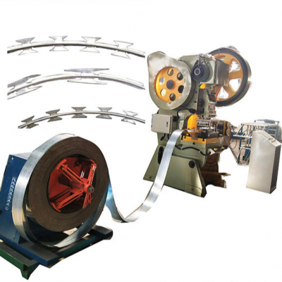 Factory Barbed Wire Mesh Making Machine Concertina Mesh Fence Razor Barbed Wire Machine