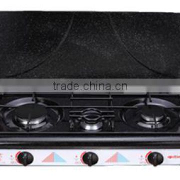 Table three burner gas hob gas stove