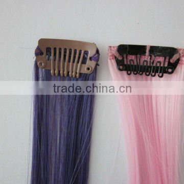 Popular single clip in hair extension 100% Brazilian human hair