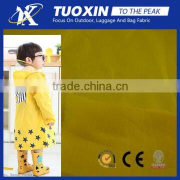 240T child raincoat soft smooth tough material ripstop polyester taffeta fabric