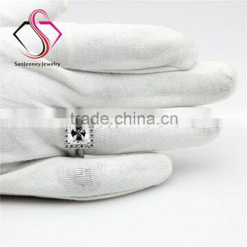 Princess Cut Moissanite Sqaure Halo 3 Carat 8mm Center 14k 18k White Yellow Gold Platinum Diamond Engagement Ring photo-5