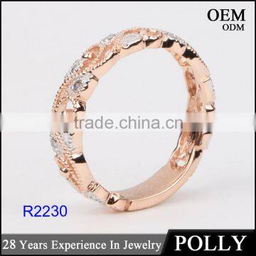 2016 Fashion Rose Gold Wedding Ring 925 Sterling Silver Europe Style Ring photo-2