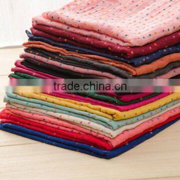 2016 Spring Fashion Women Viscose Cotton Colorful Printed Polka Dot Scarf