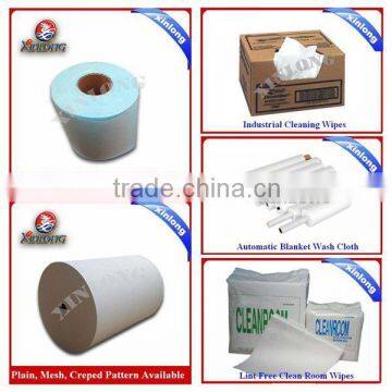 Woodpulp & Polyester Industrial Wiper roll China Supplier