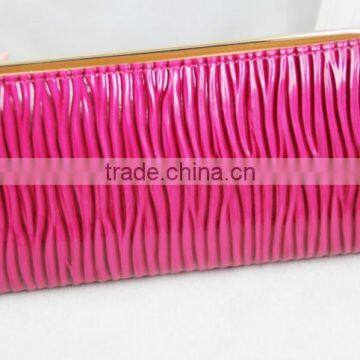 2015 New Fashion Many Colors Water Ripple Long PU Leathwe Women Purse Wallet Card Holder Phone Handbag photo-6