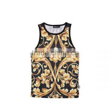 Mesh Fabric Custom Tank Top Men,printed Tank Top Manufacturer