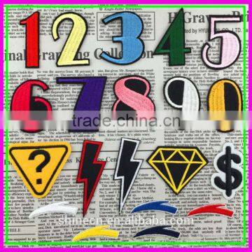 Trial Order Sew-on Iron on Cheap OEM ODM Colorful Stock Diamond Lightning 3D ebroideried Patches                        
                                                Quality Choice