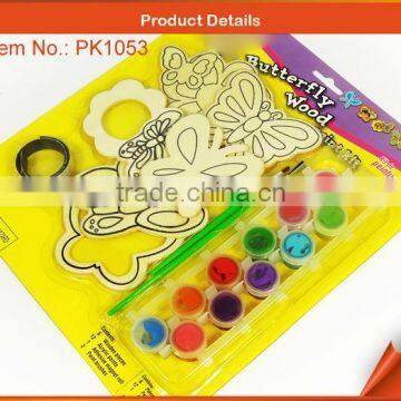 Butterfly wood shaped DIY painting kit