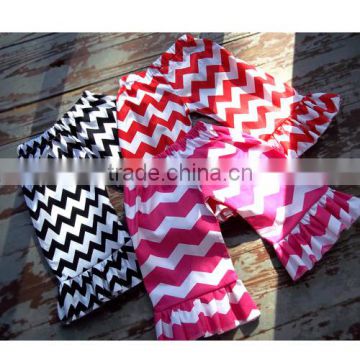 New design ripple baby pants stripe toddle trousers ruffles kid shorts wholesale infants pant