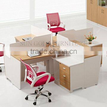 Commercial Crossing Shape Office Desk Modern Circle 4 Person Workstation(SZ-WS913)