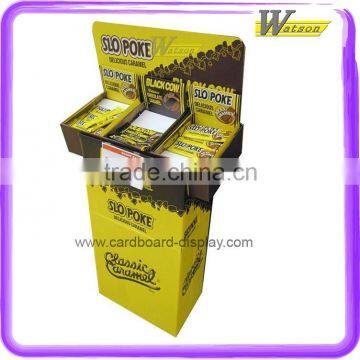 hot sale convenience store cardboard display shelf for chocolate display