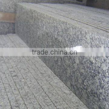 Chinese light grey spray white granite stairs