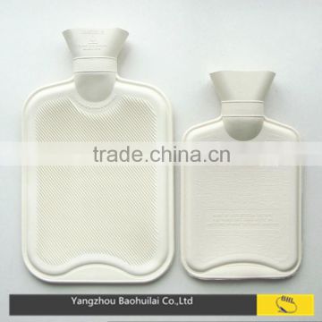 BS white natural rubber hot water bottle 1000ml