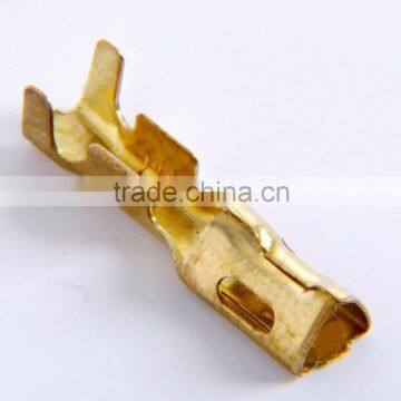 Female brass wired terminal for crimping