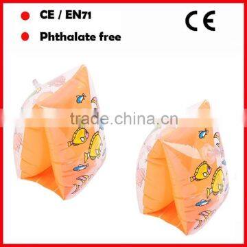 transparent color kids swimming armbands with logo for promotion