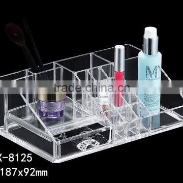 grid plastic wholesale makeup storage transparent makeup box.