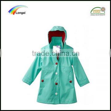 Durable raincoat PU Waterproof children raincoat jacket rainwear