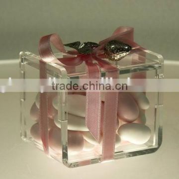 Square shape small acrylic candy box