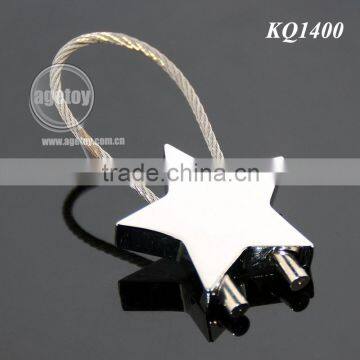 Promotional Star Shaped Steel Wire Metal Wire Keychain