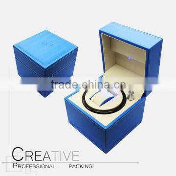 2016 Blue LED light leather winder box modren watch winder CY-ZW1