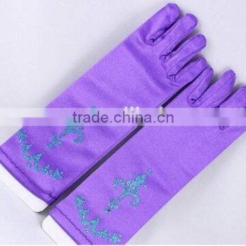 Purple elegent frozen elsa gloves for party decoration with pretty design GL2019