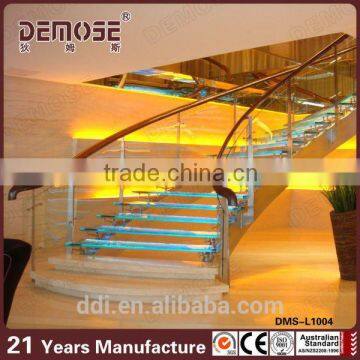 luxury led glass stair fashion laminate stair treads