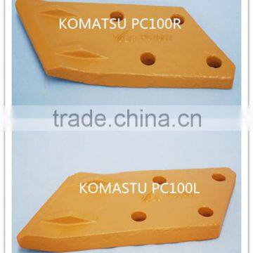 Machine bucket side cutter for dozer excavator and grader