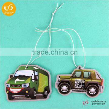 2016 wholesale customized the car shape paper car air freshener