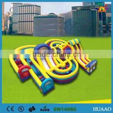 commercial inflatable outdoor obstacle course for kids