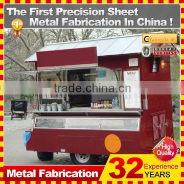 customized made metal italian ice cream cart manufacturer for sale