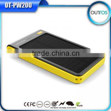 Customized Solar Power Bank Mobile Charger Usb Portable Power Bank With LED Flashlight