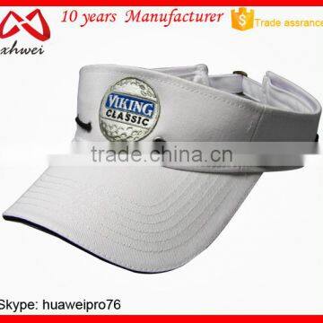 Fashion sun visor empty top golf cap in cotton