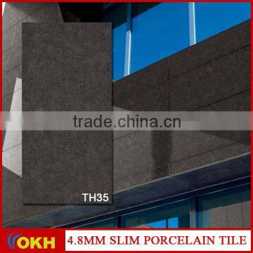 Porcelain thin material tiles