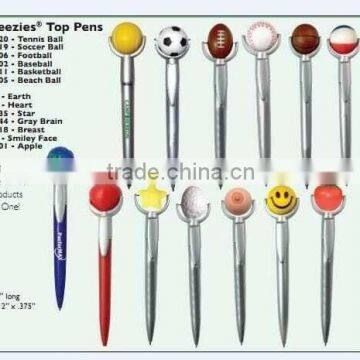 Novelty design stress ball pen, customized top pen, earth promotional ball pen