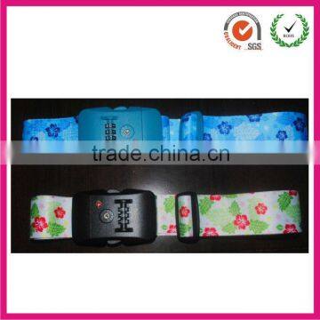 Manufactory 2013 hot selling Custom High Quality TSA Stylish 5cm Airport Luggage Belt strap