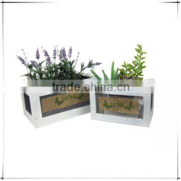 Wooden Wire Nested Crates Shabby Rustic Blackboard 2 Crate Boxes Storage Box Set