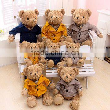 Fashion 40cm popular Uniform custom teddy bear plush toy for upscale market wholesale