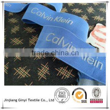 logo embossment webbing tape custom printed elastic waistband for boxer                        
                                                Quality Choice