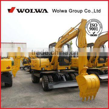 DLS865-9A 5.8Ton china wheel excavator used for digging ditches and rural reformation