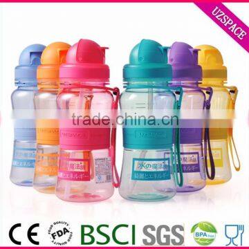 300ml 10oz OEM plastic joyshaker sports water bottle with straw