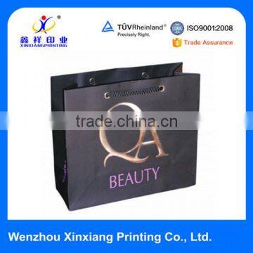 HOT 2015 Customized Luxury paper gift bag with ribbon handle jewelery bags