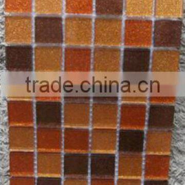 Latest design mixed color crystal glass mosaic tile bathroom glass mosaic