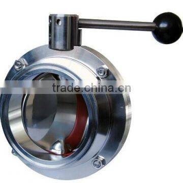 Stainless steel Sanitary Weld butterfly Valve