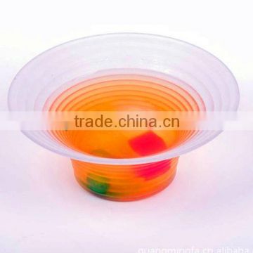 Plastic round trumpet shape bowl for promotion