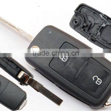 Key transponder for VW with 2 buttons remote key blank shell