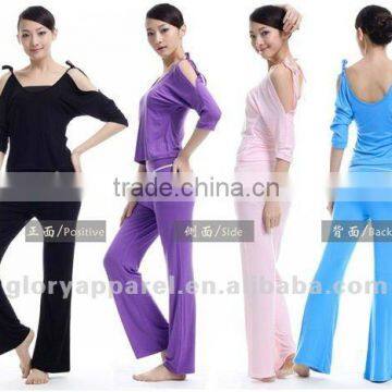 Fashion colourful tops and pants / suits for yoga sport