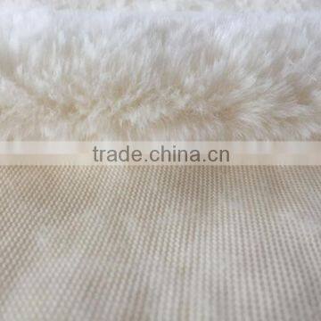 100% polyester fake rabbit fur velvet blanket fabric thick soft rabbit long plush fur cushion fabric