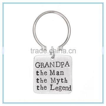 Man Myth Legend stainless steel Key Chain {Pewter}