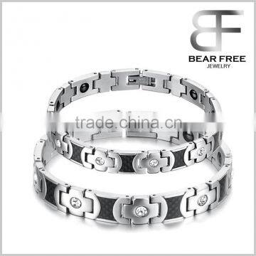 Stainless Steel Buckle Magnetic Titanium Power Bracelet, Energy Pure Titanium Bracelet